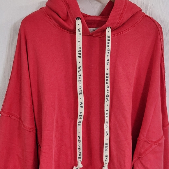 Free People We Hoodie We The Free High Risk Red! - Picture 5 of 9